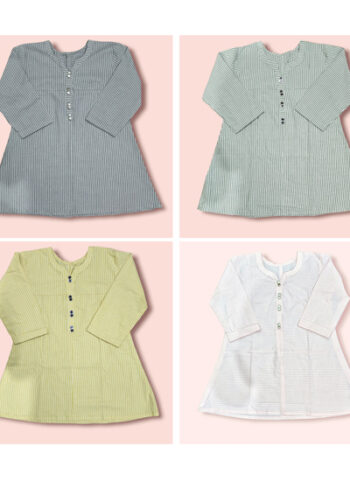 Stripe Basic Shirts – Pink, Green, Gray, Yellow
