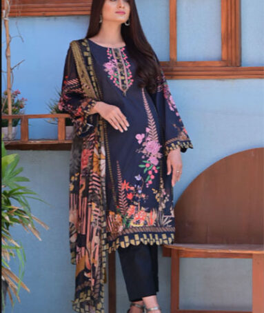 EMBROIDERED PRINTED LAWN