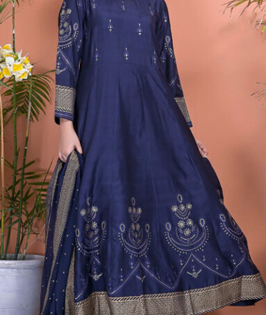 Viscose Embroidery Dress With Tilla